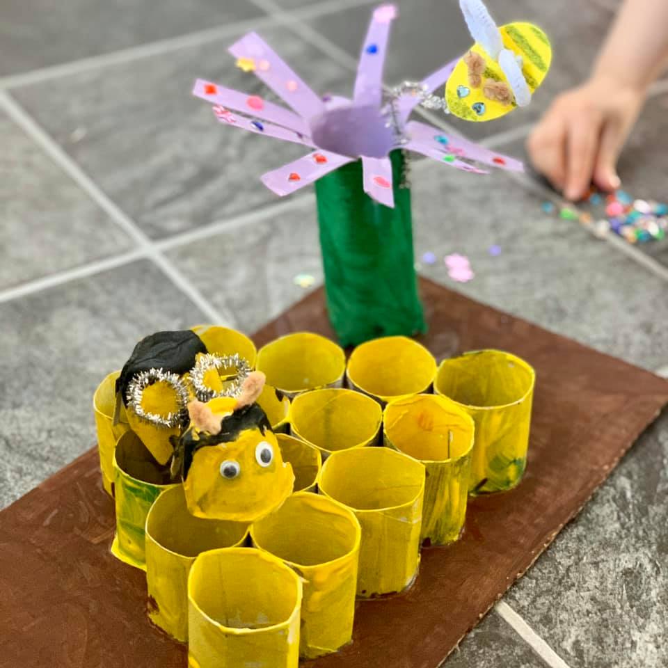 Honey bee hive crafts for kids