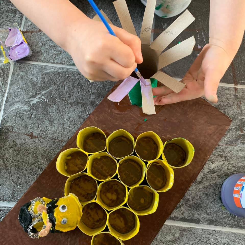 Honey bee hive crafts for kids