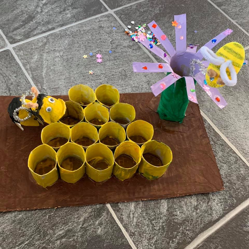 Honey bee hive crafts for kids